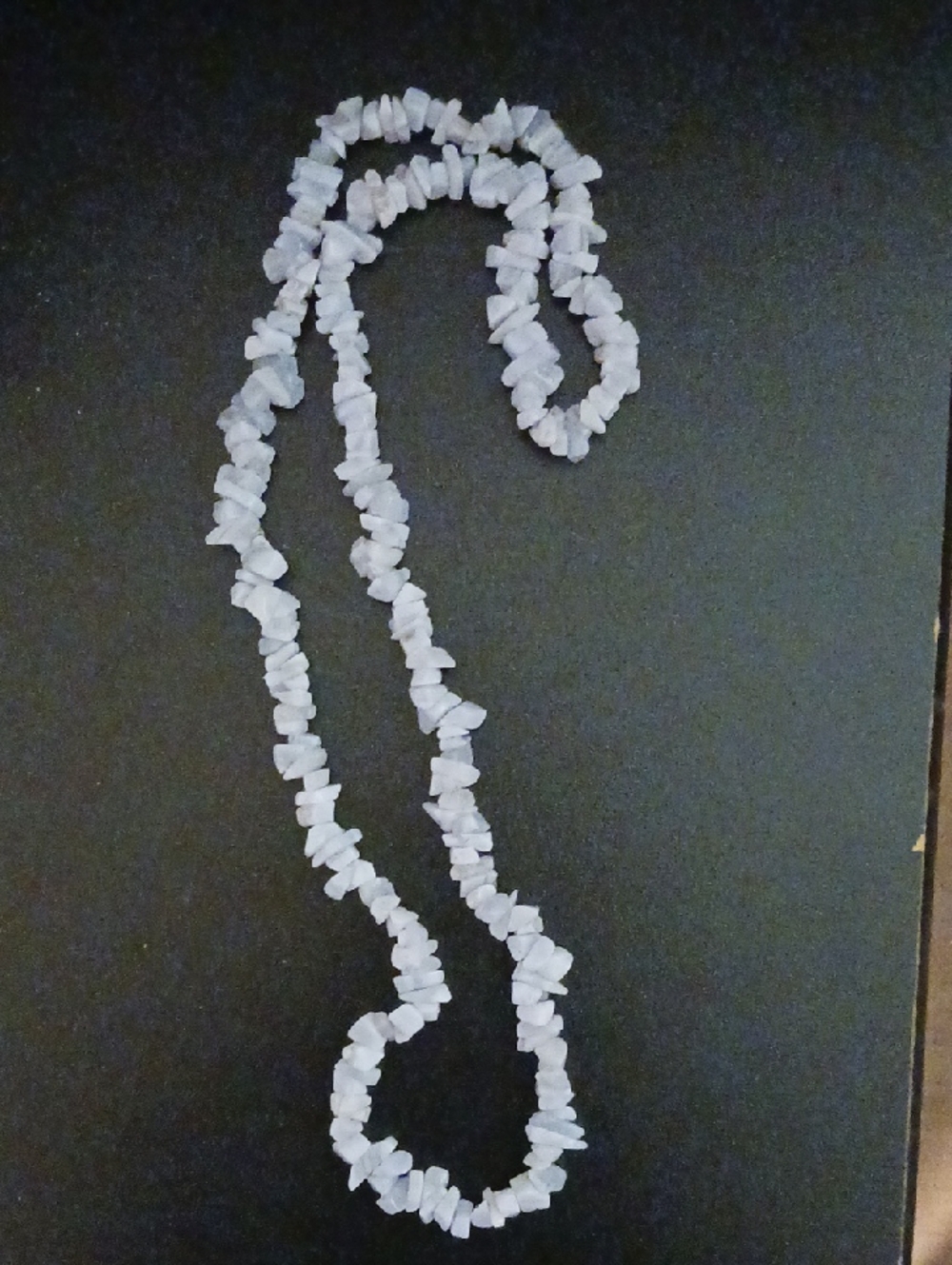 Source Unknown White Chip Bead Necklace